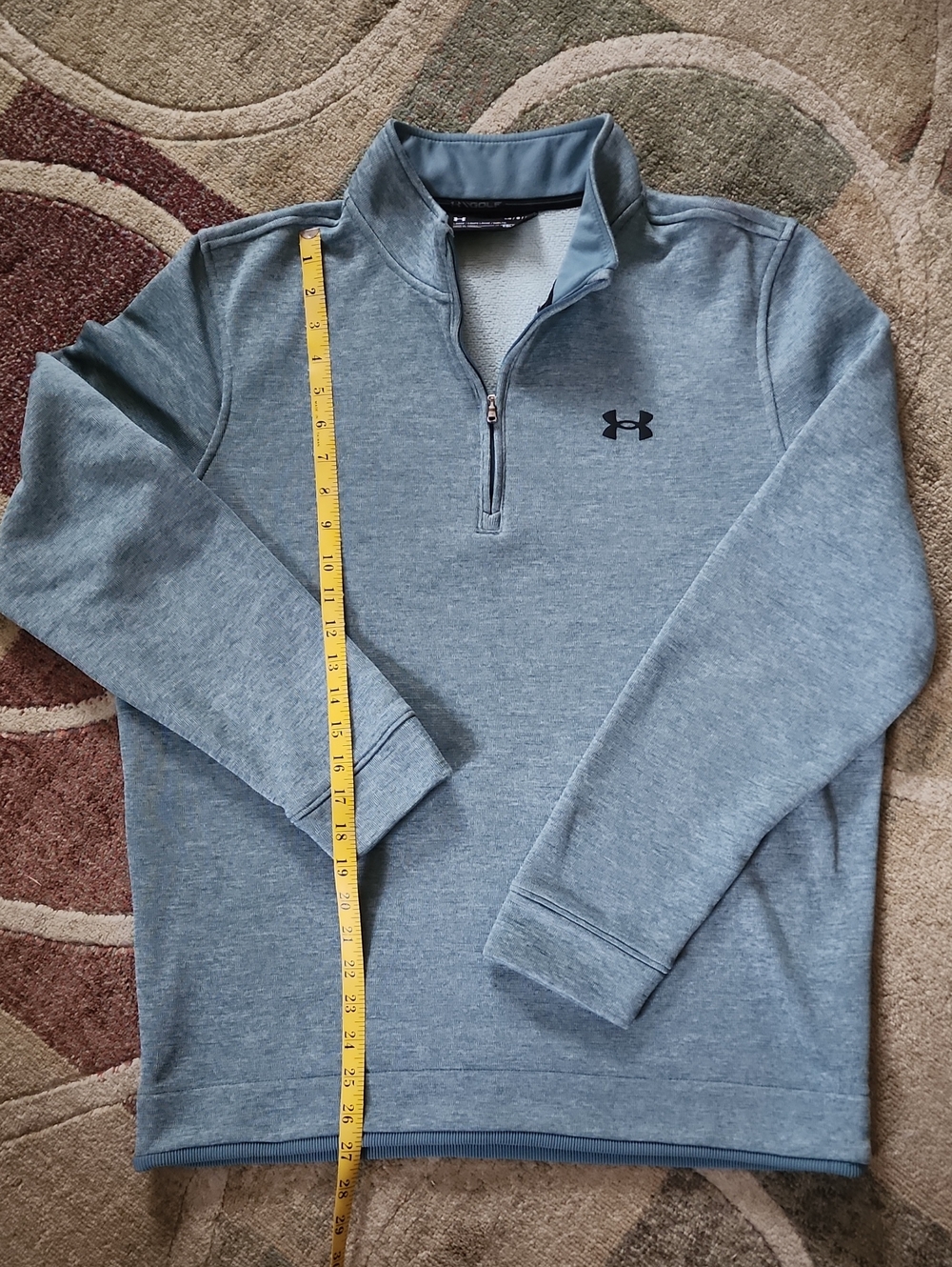 Under Armour, Coldgear, Golf, Quarter-Zip Pullover, Green, Sz. Lg.